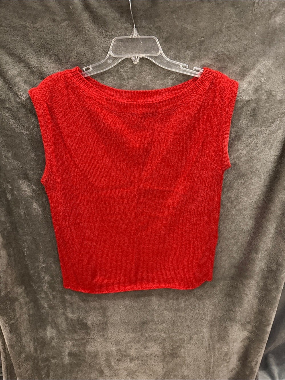 Gilli Red Knit Sleeveless Tank